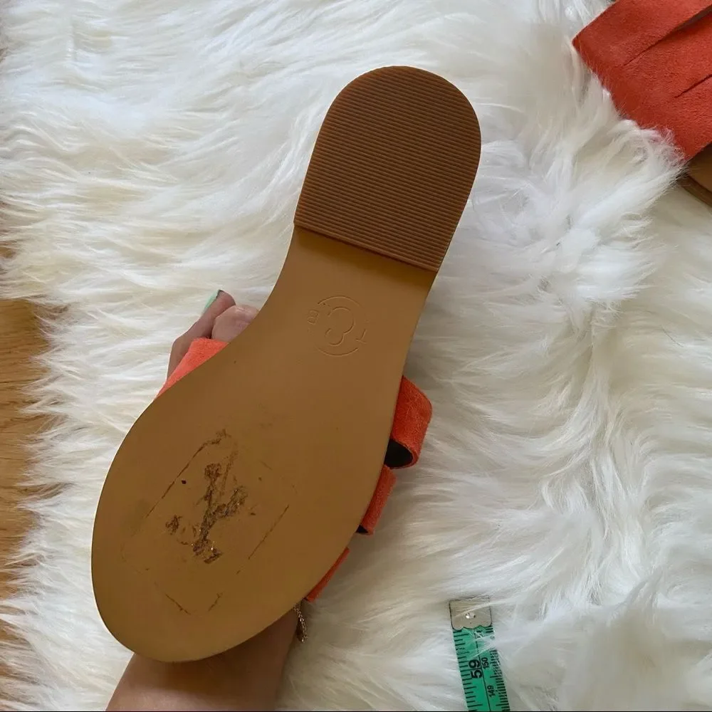 New Treasure & Bond Suede slide sandals Size 5 Medium Width Upper Leather